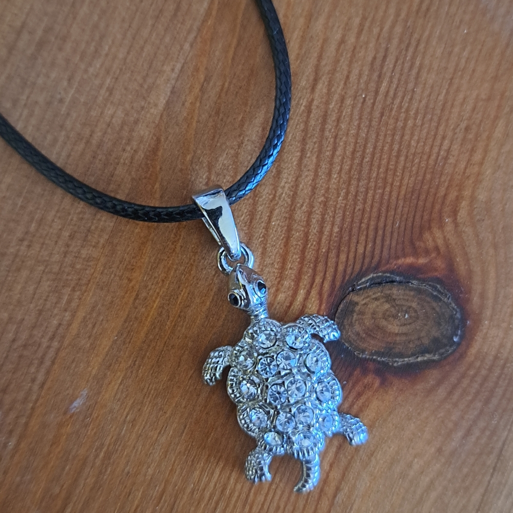 Silver Turtle Pendant Necklace for Reptile Lovers
